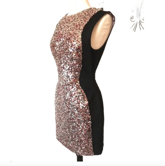 French Connection Dresses & Skirts - FRENCH CONNECTION Lunar Pink Sequin Bodycon Dress